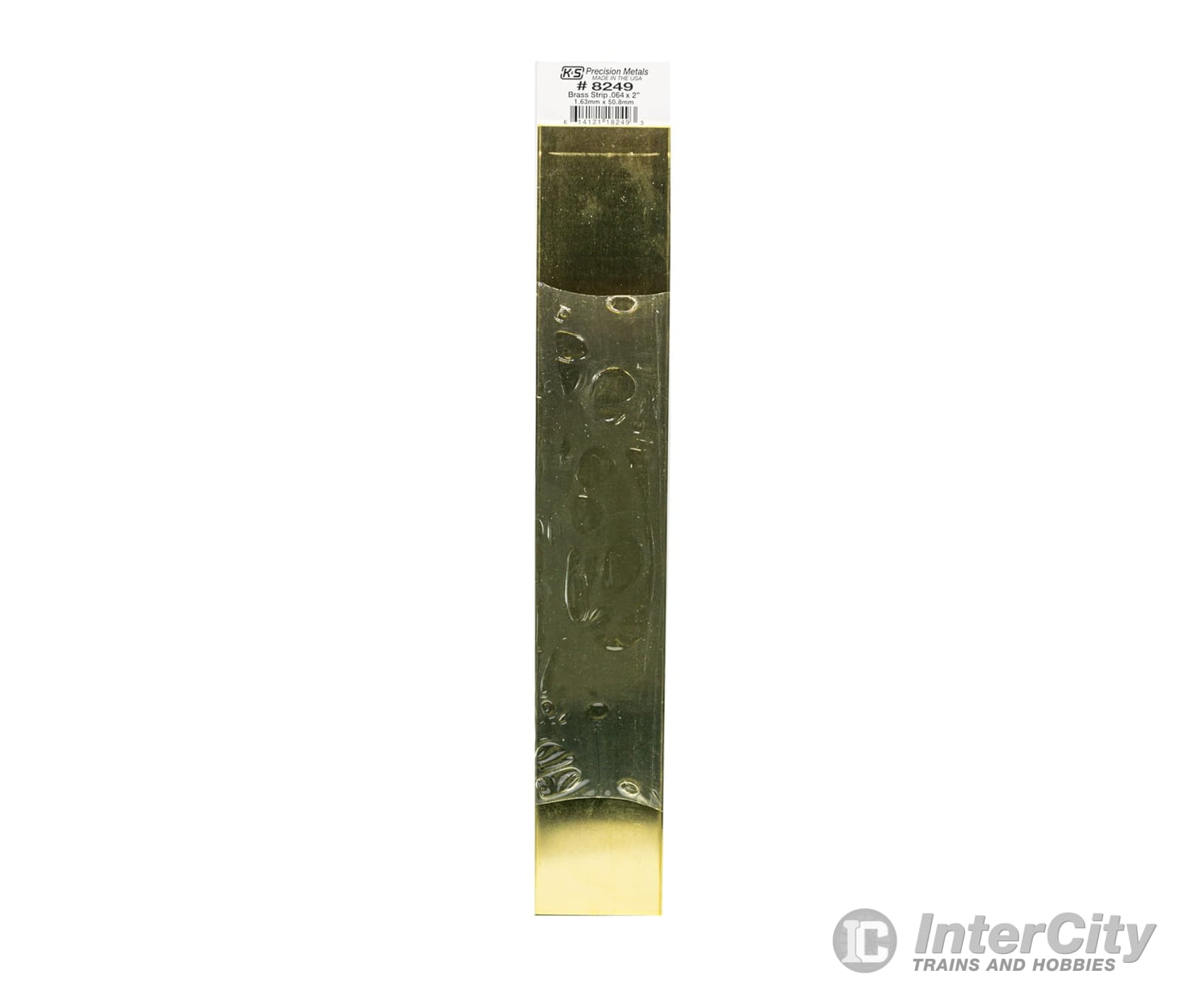 K&S Metals 8249 .064 X 2 Brass Strip (1Pc/Card) & Metal