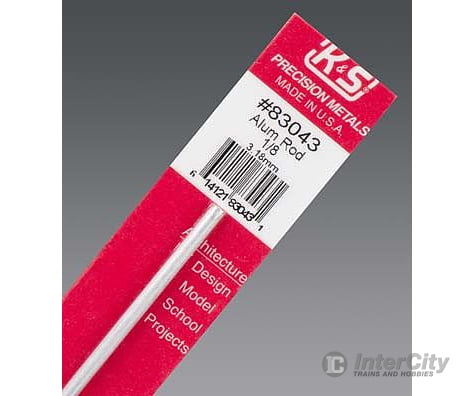 K&S Metals 83043 1/8 Aluminum Rod (1/Pk) Brass & Metal