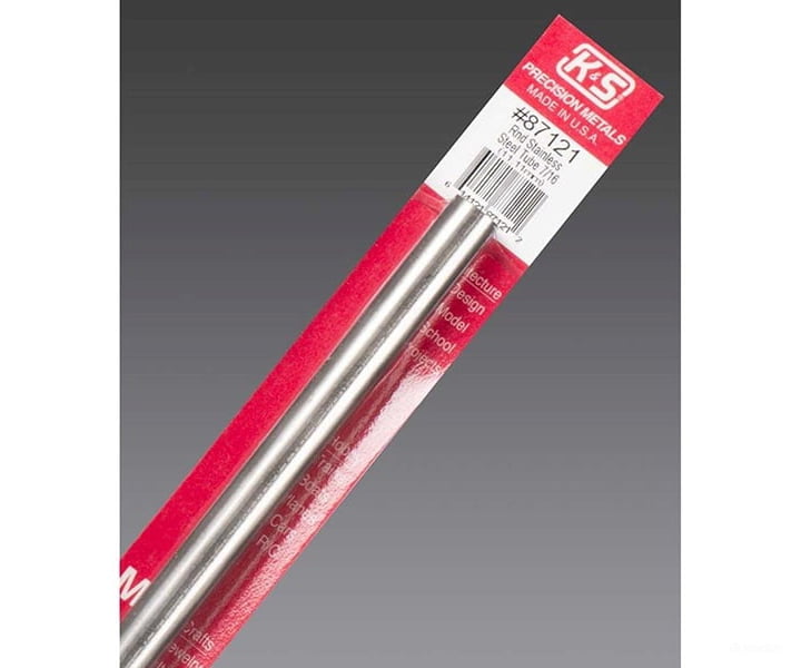 K&S Metals 87121 7/16 Round Tube Stainless Steel Brass & Metal