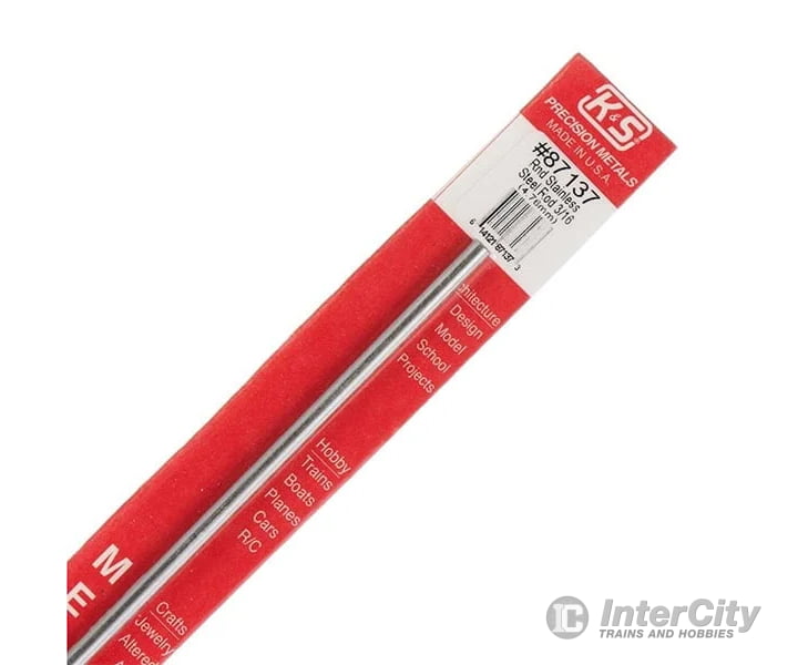 K&S Metals 87137 3/16 Round Rod Stainless Steel Brass & Metal