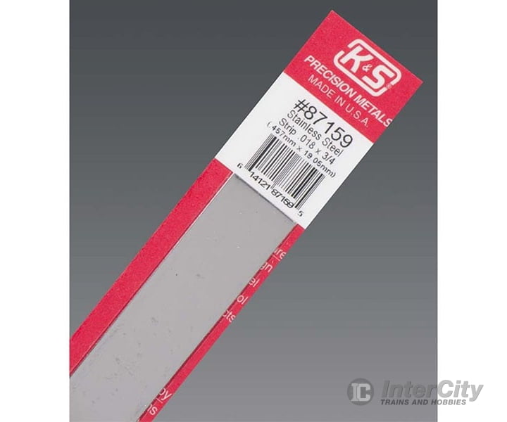 K&S Metals 87159 .018X3/4 Strip Stainless Steel Brass & Metal