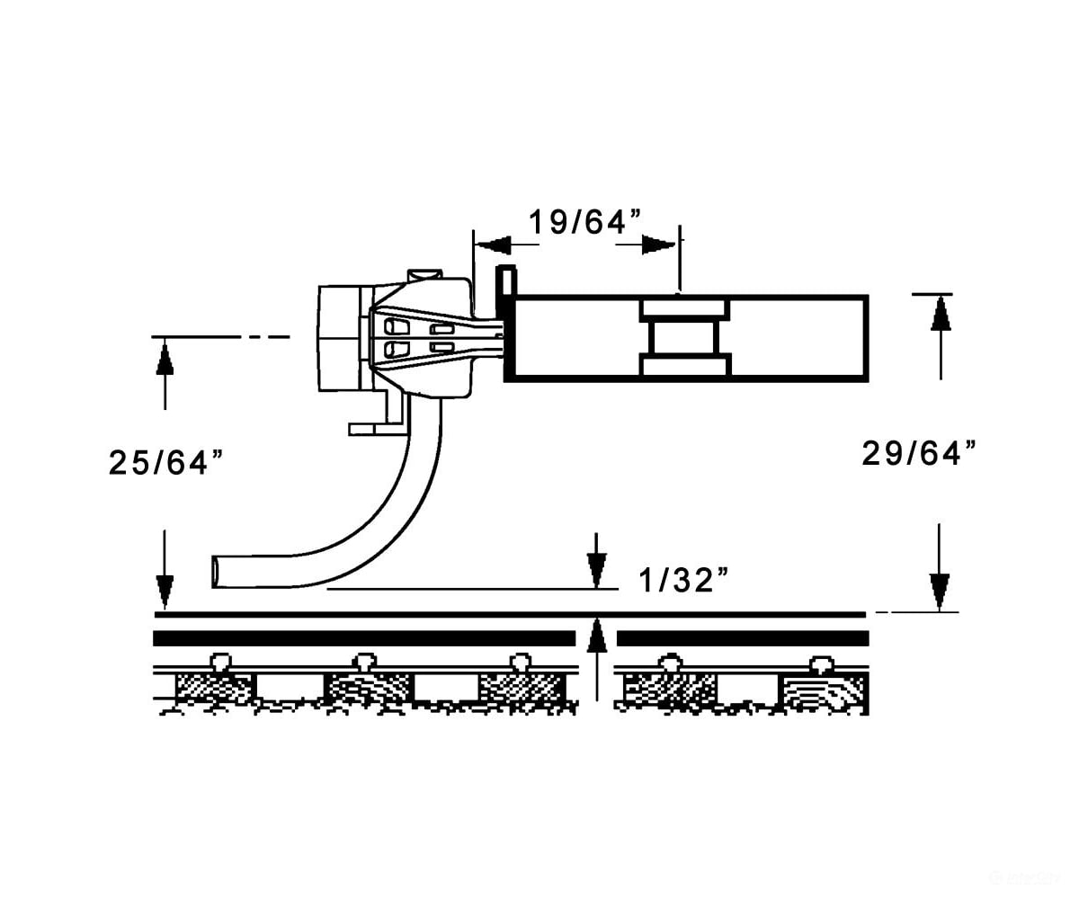 Kadee 120 Ho Scale Sbe Bottom Shelf Whisker® Metal Couplers With Gearboxes - Medium (9/32’)