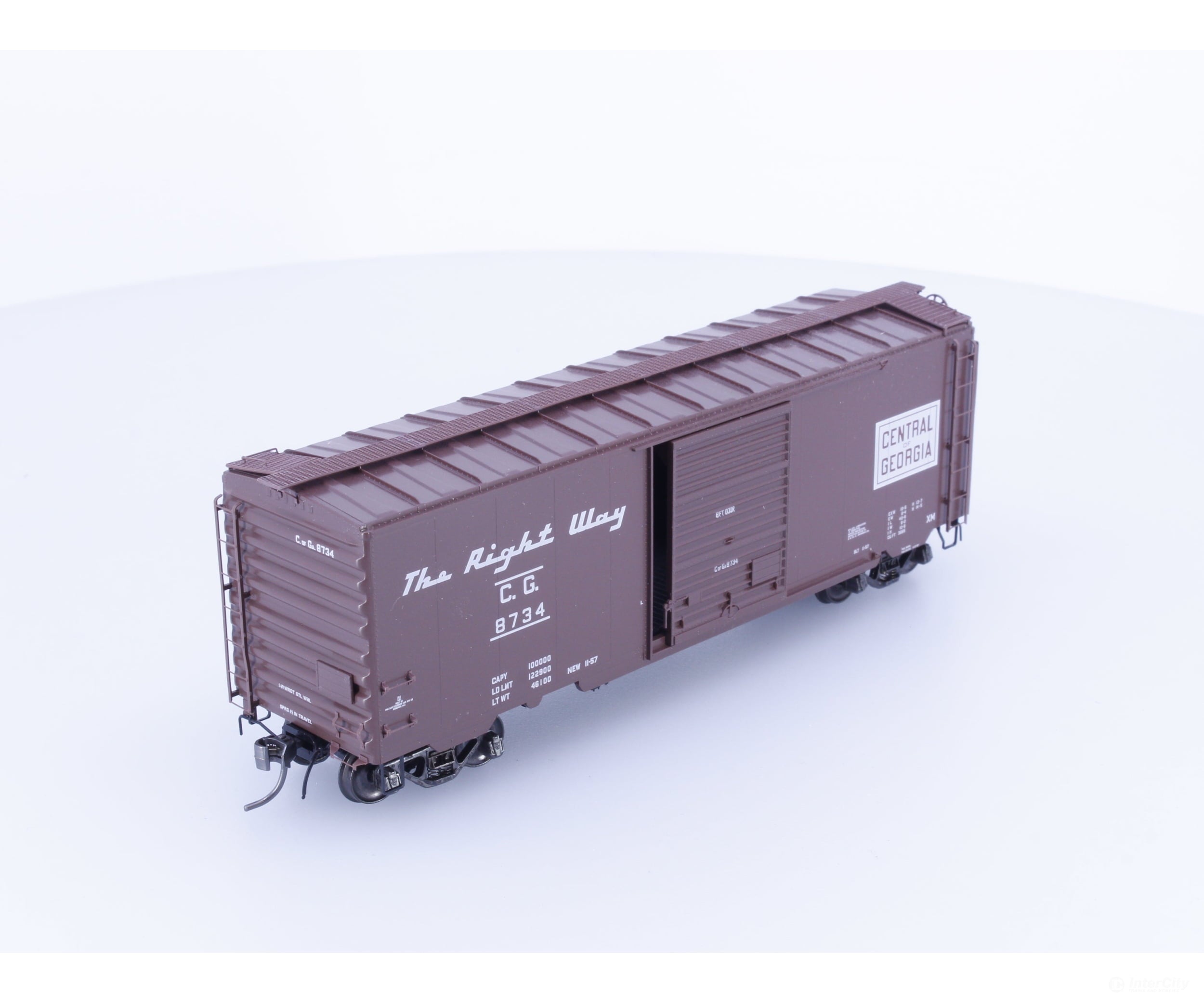 Kadee 5216 HO 40’ PS-1 Boxcar 8’ Door Central of Georgia 8734 Freight Cars