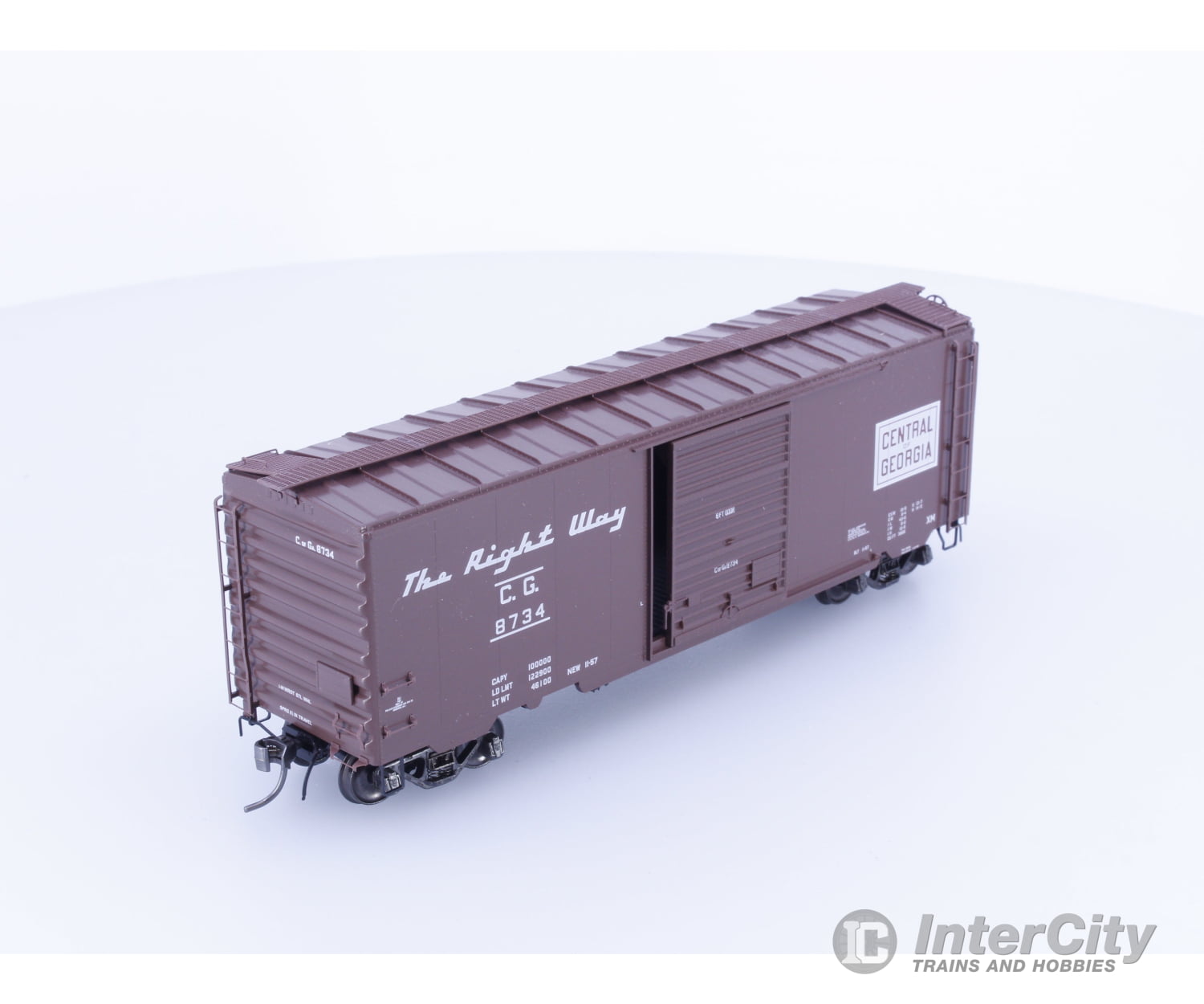 Kadee 5216 HO 40’ PS-1 Boxcar 8’ Door Central of Georgia 8734 Freight Cars