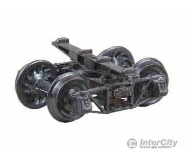 Kadee 717 4'6" Wheelbase Sprung Metal Trucks -- 26" Ribbed-Back Wheels 1 Pair - Default Title (CH-380-717)