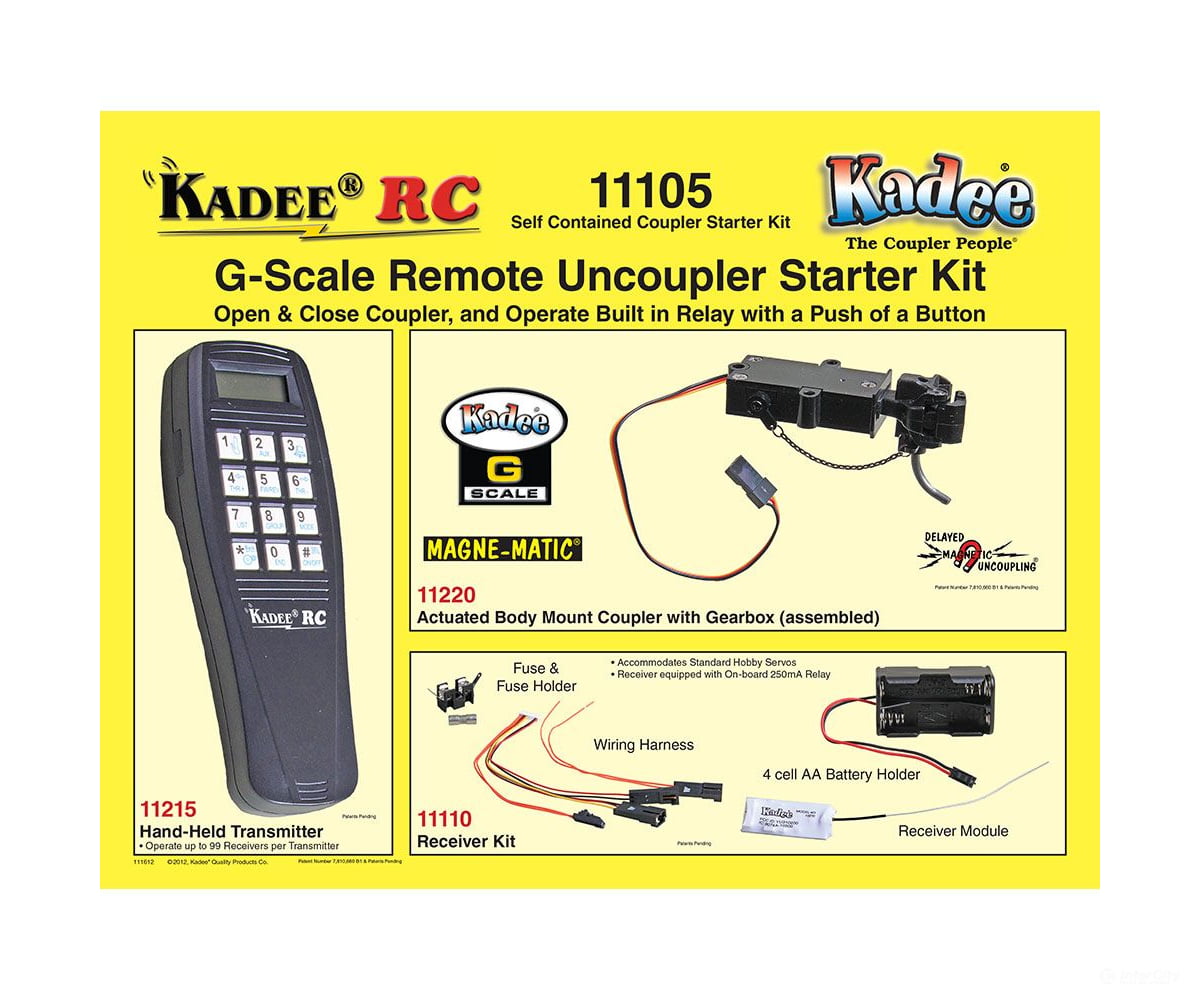 Kadee 11105 Self Contained Coupler Starter Kit - Kadee(R) Rc Remote Uncoupling System Couplers &