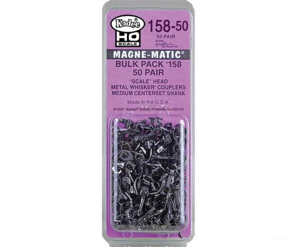 Kadee 15850 #158 Whisker(R) Scale Self-Centering Knuckle Couplers - Kit Magne-Matic(R) -- Medium
