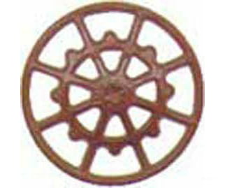 Kadee 2030 Ajax Type Brake Wheels pkg(8) -- Red Oxide - Default Title (IC-380-2030)