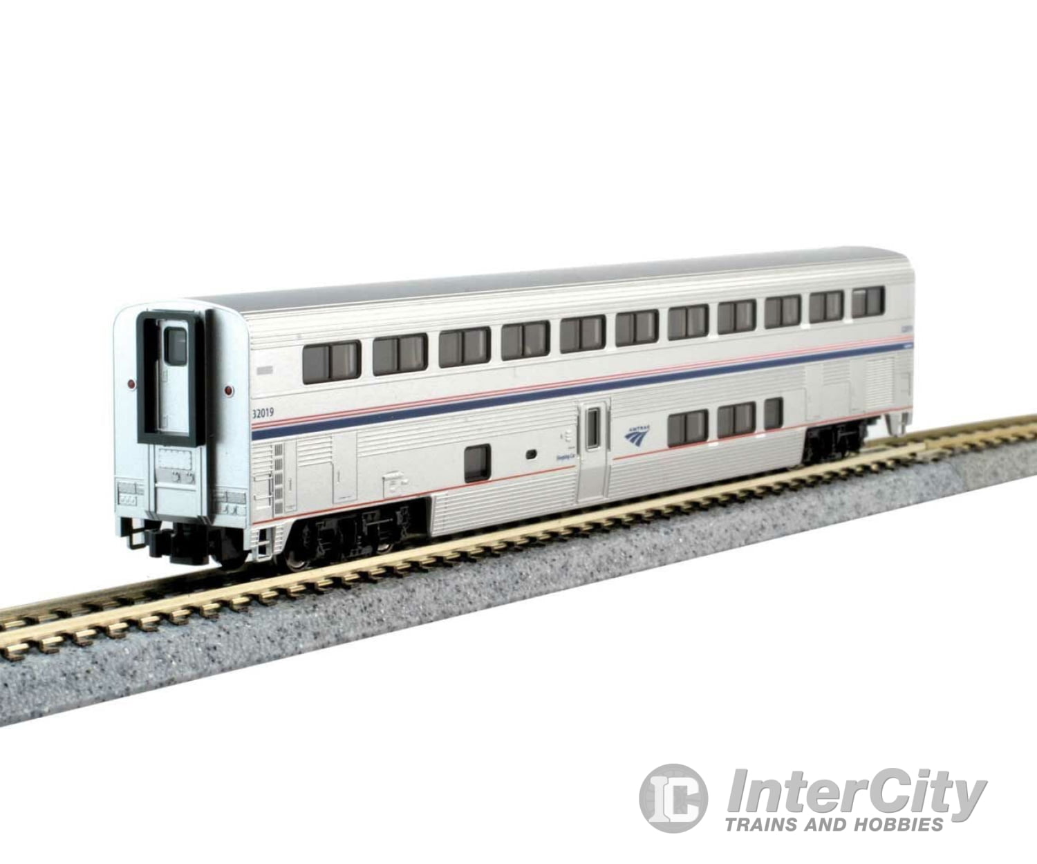 Kato 101788DCC Siemens ALC-42 Charger & 3 Cars Train-Only Set - DCC -- Amtrak #302, Sleeper, Coach, Coach-Baggage - Default Title (IC-381-101788DCC)