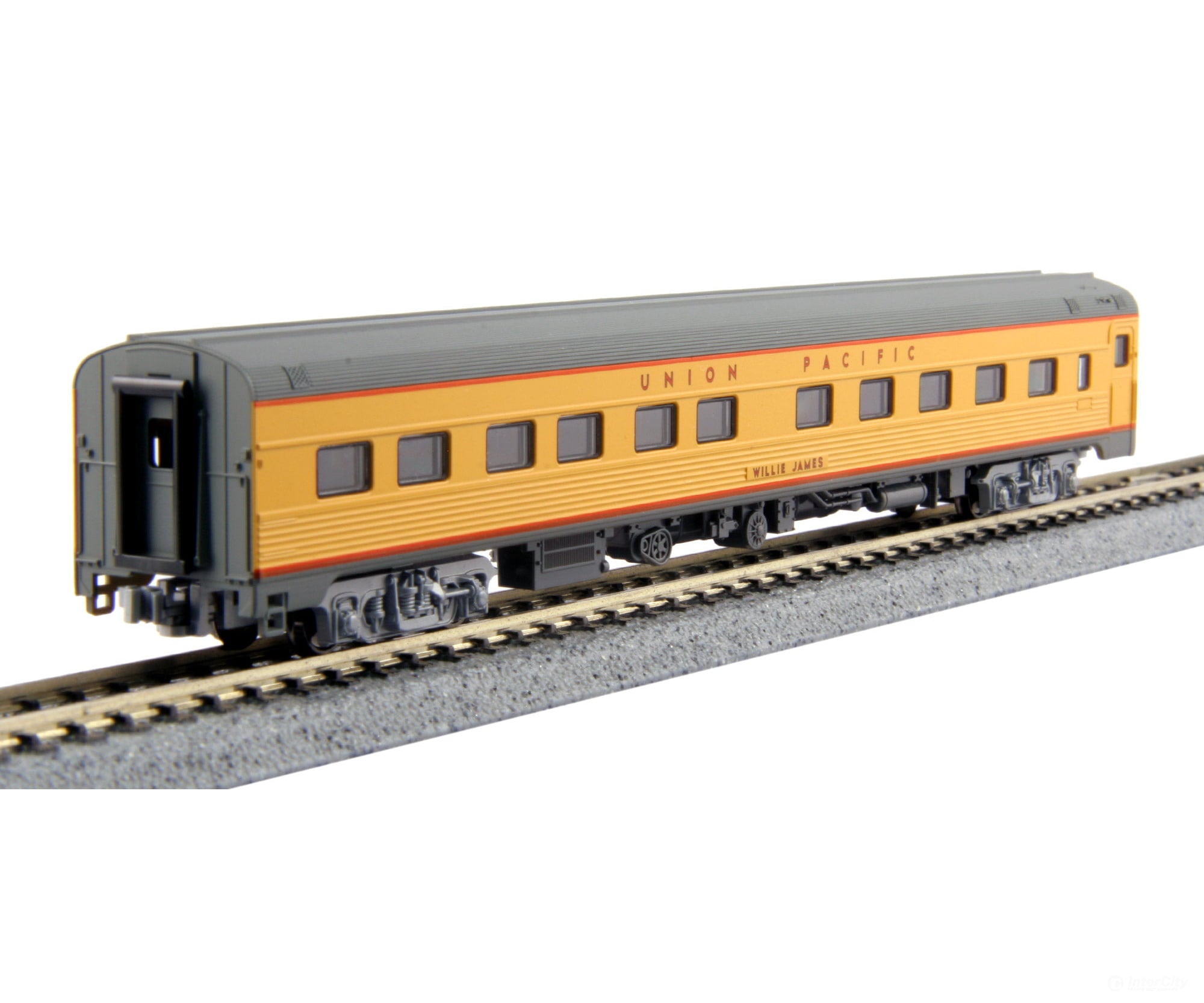 Kato 106-086 N Union Pacific Excursion Train 7-Car Set - Ready To Run -- (Armour Yellow Gray Red)