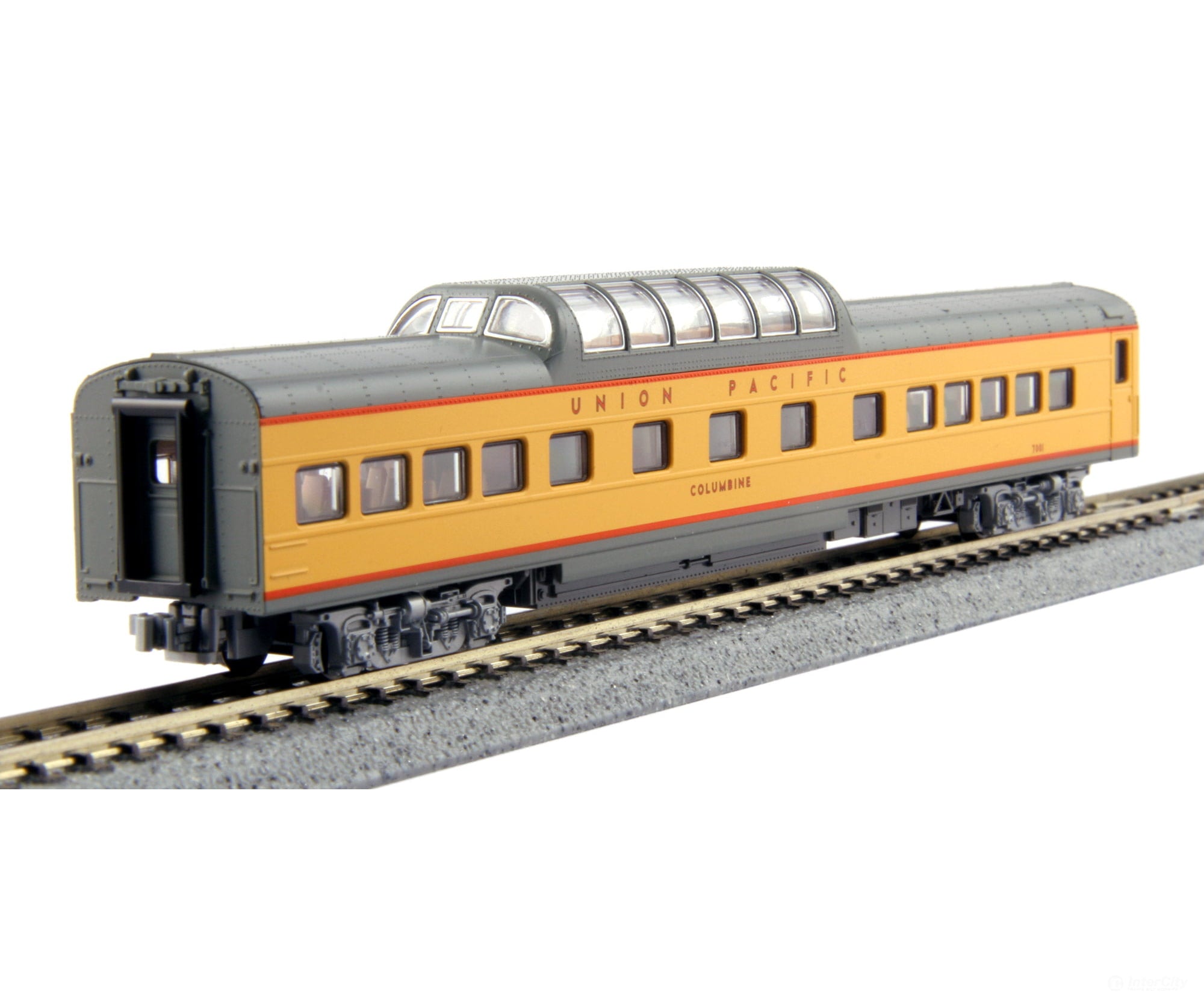 Kato 106-086 N Union Pacific Excursion Train 7-Car Set - Ready To Run -- (Armour Yellow Gray Red)