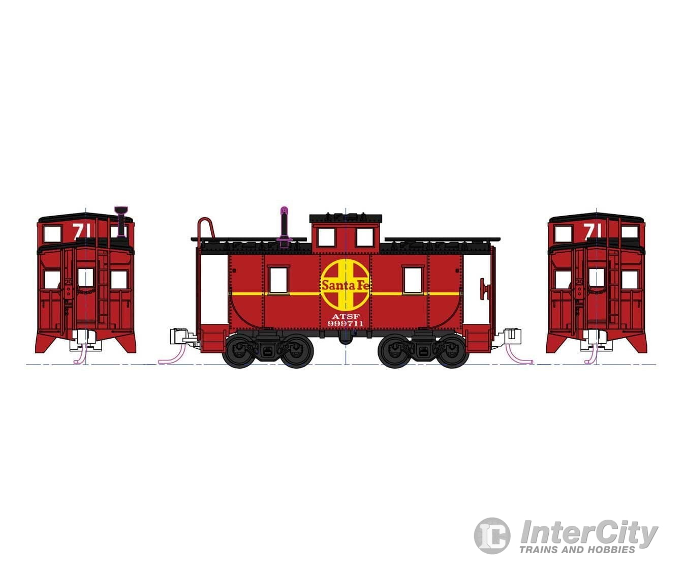 Kato 1066273DCC Diesel Freight Train-Only Set - DCC -- Santa Fe (Bluebonnet Locomotive) - Default Title (IC-381-1066273DCC)