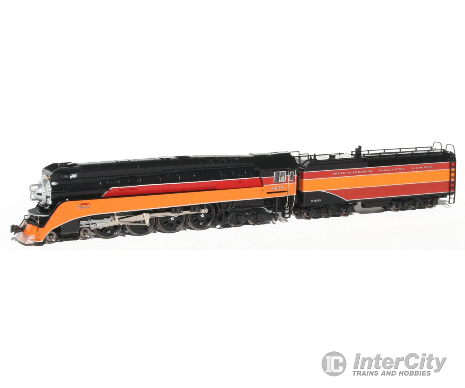 Kato 126-0307 DCC N SP Class GS-4 4-8-4 - DCC - Southern Pacific #4449 (Daylight; orange red black; ’Lines’ Lettering)