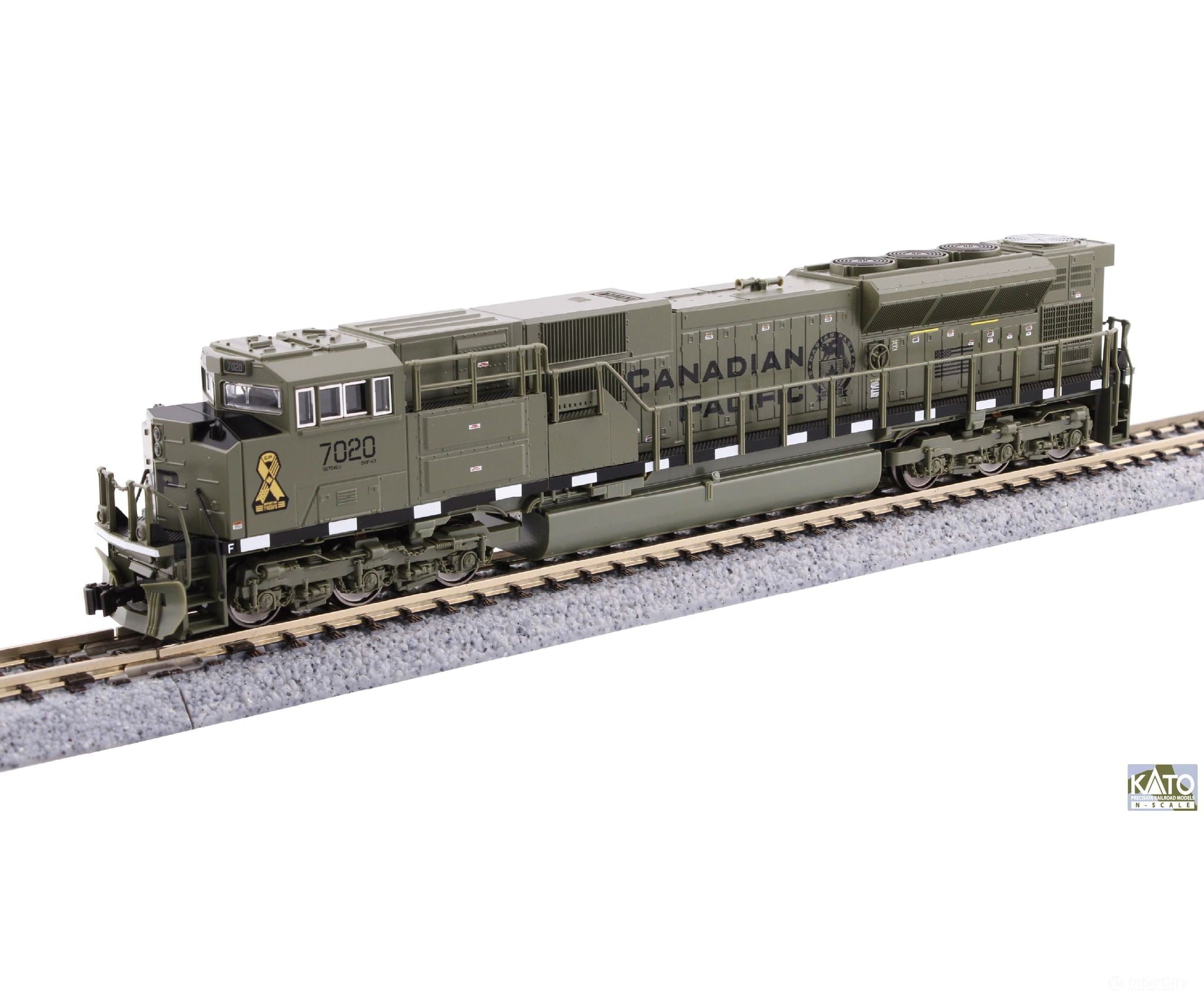 Kato 176-8541 N Canadian Pacific SD70ACu #7020 Nato Green Military Series Locomotives