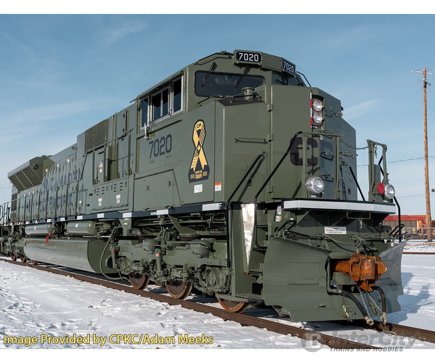 Kato 176-8541DCC N Canadian Pacific SD70ACu #7020 Nato Green Military Series - DCC Locomotives