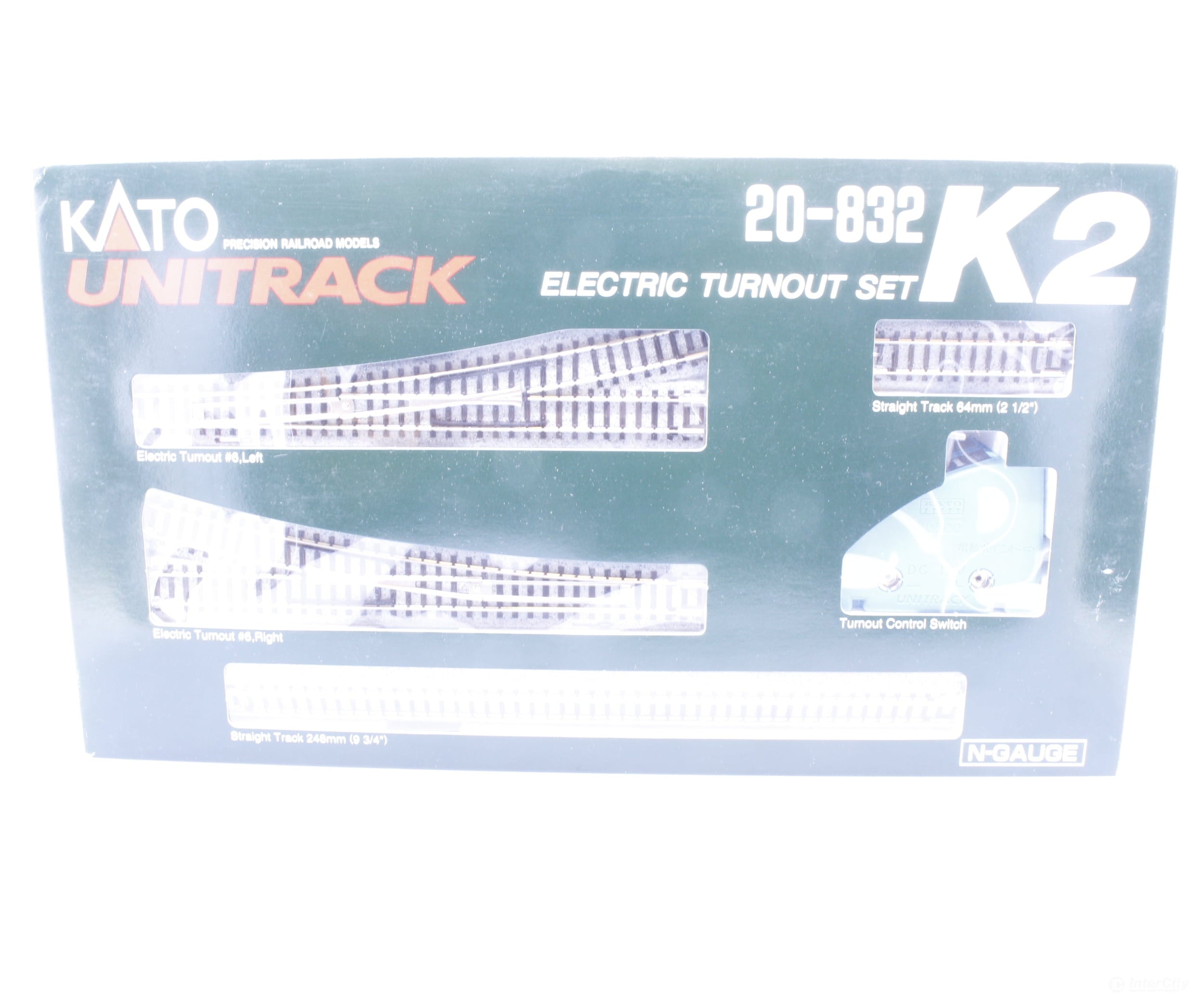 Kato 20832 N Unitrack K2 Electric Turnout Set - Track & Turnouts