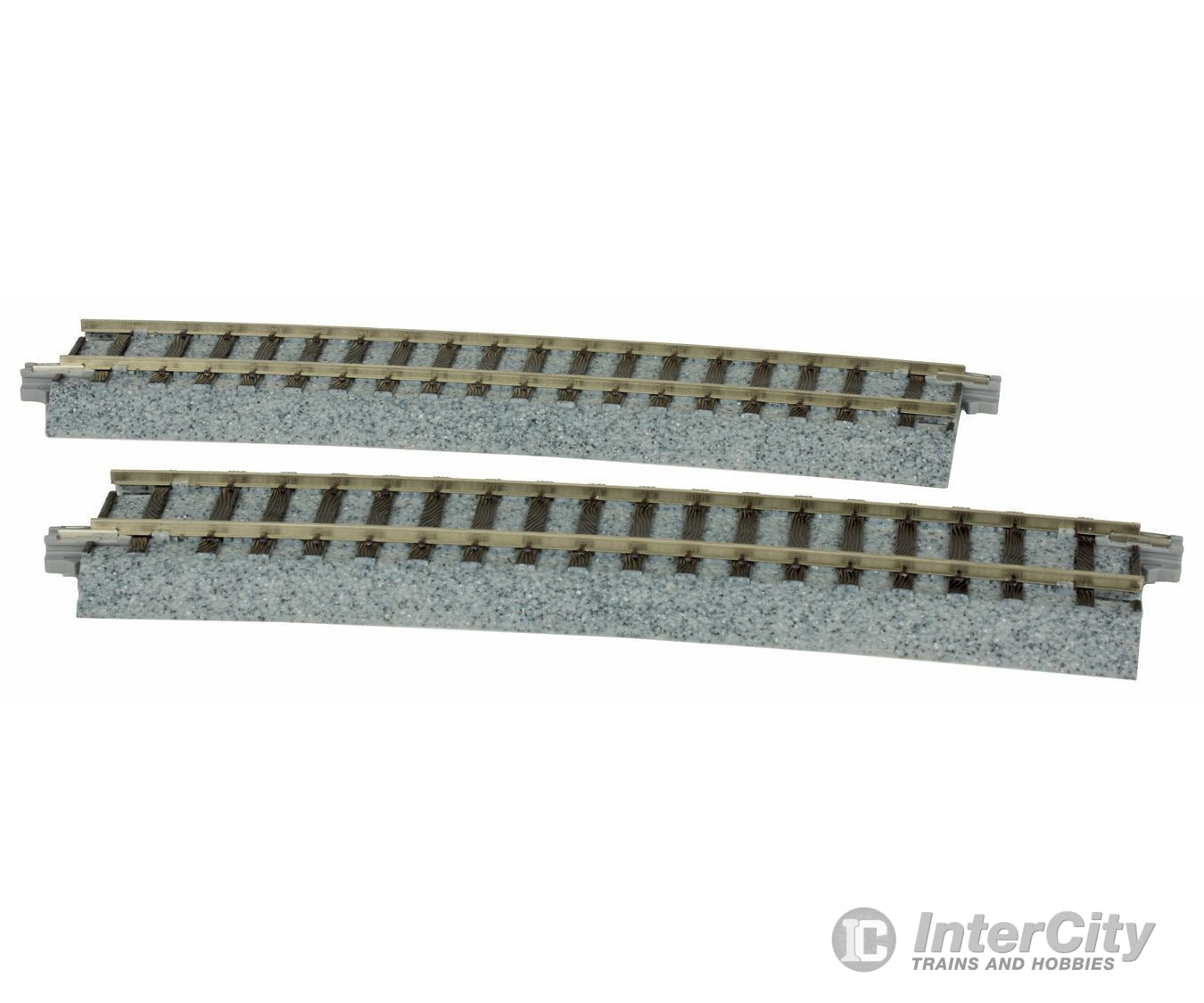 Kato 2290 Curved Track - 2 Pieces -- Right 867mm (34-1/8") 10-Degree - Default Title (IC-381-2290)