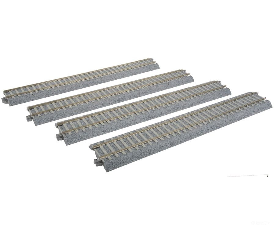 Kato 2152 Straight Track w/Concrete Ties - Unitrack -- 9-3/4" 246mm pkg(4) - Default Title (IC-381-2152)