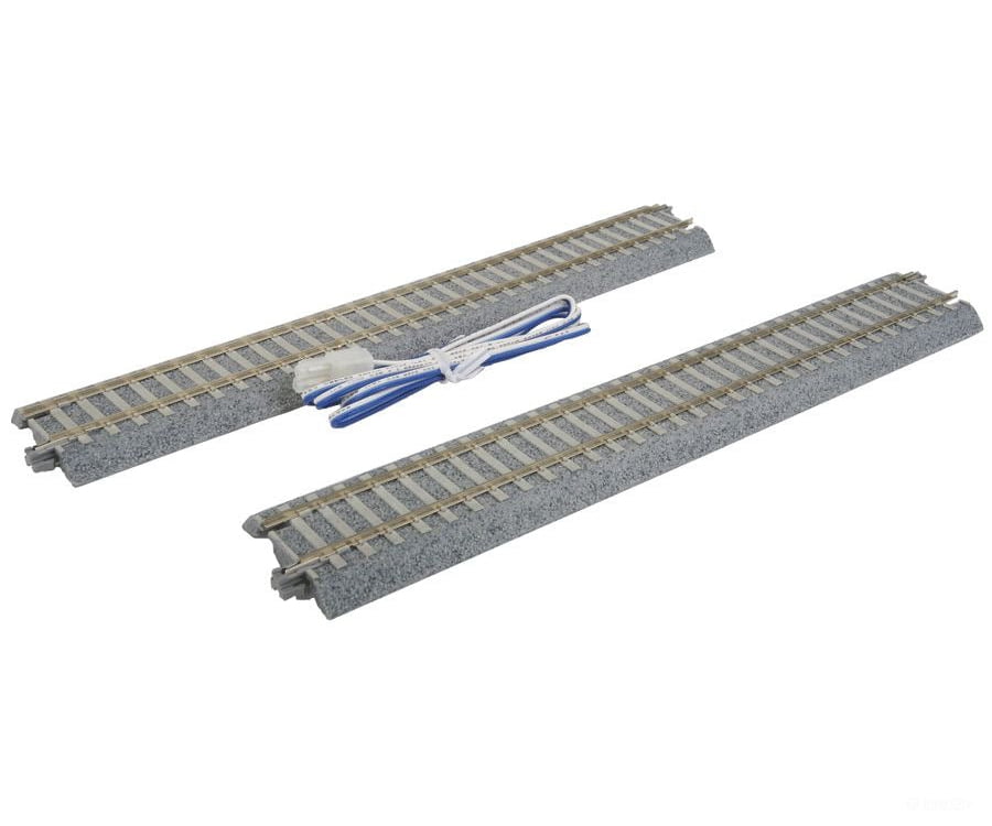 Kato 2153 Straight Feeder Track w/Concrete Ties - Unitrack -- With Feeder Cable 9-3/4" 246mm - Default Title (IC-381-2153)