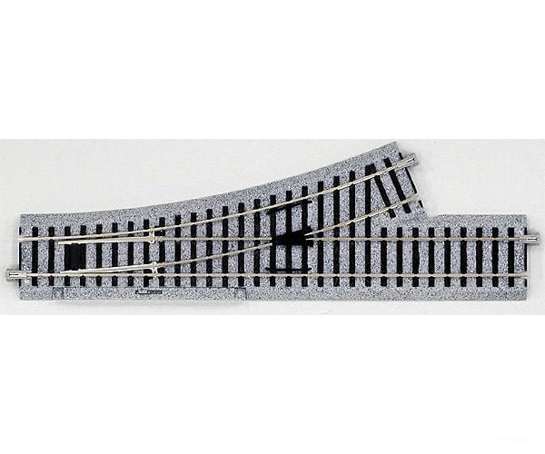 Kato 2840 Manual Turnout - Unitrack -- Left-Hand, 9-3/4" 245mm Long, 19-1/4" 490mm Radius - Default Title (IC-381-2840)
