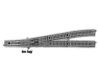 Kato HO 2860 Unitrack - Powered Turnout -- #6 Left Hand - 19-3/8" 492mm; 34-1/8" 867mm Radius - Default Title (CH-381-2860)