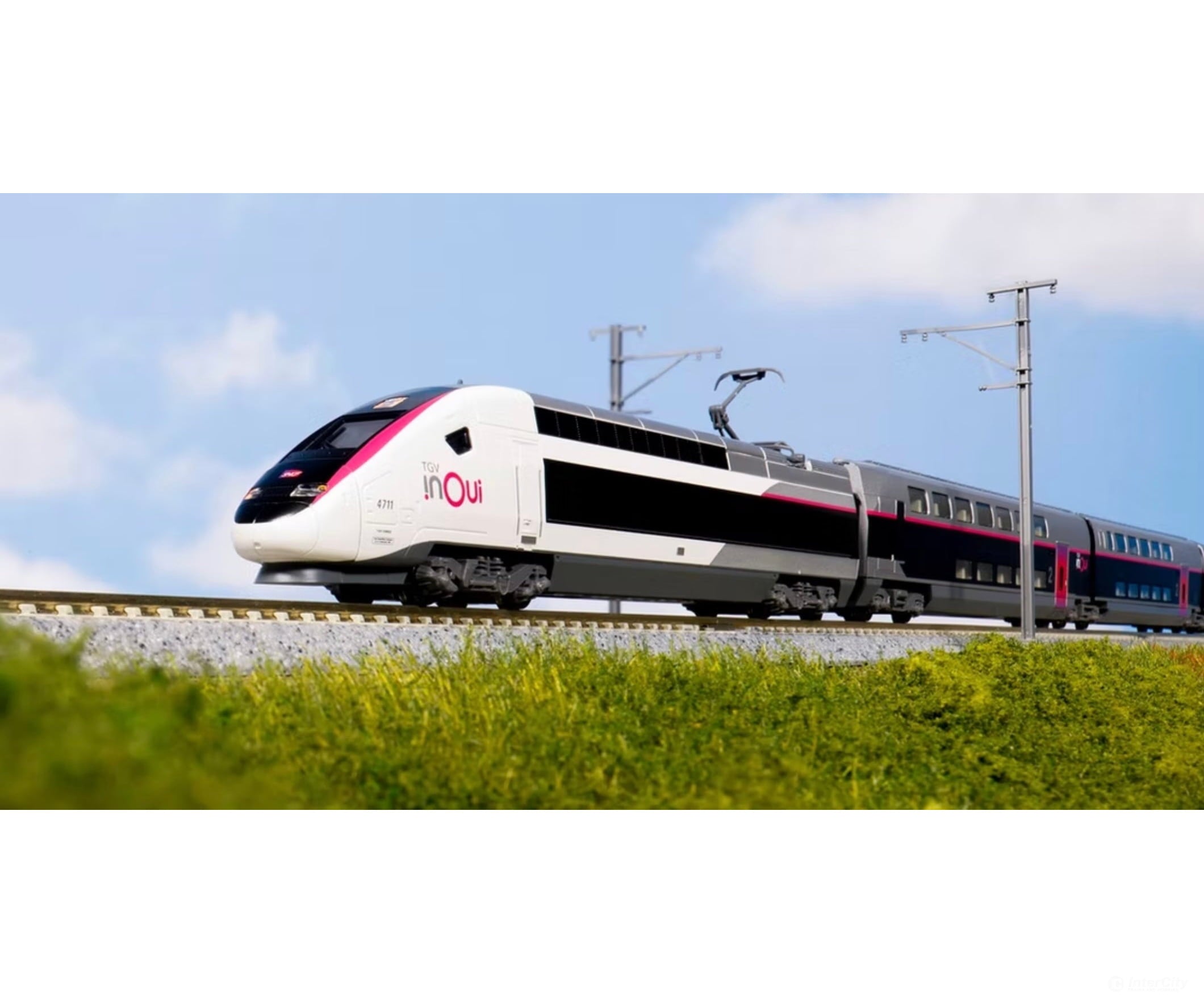 Kato N 10-2131 TGV Euroduplex ’inOui’ 5-Car Basic Set (Standard DC - DCC Ready) Starter & Train Sets