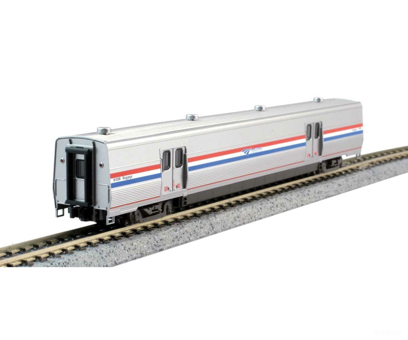 Kato N 101789 Viewliner Baggage & 5 Superliner Car Bookcase Set -- Amtrak (Phase VI; silver, blue, red) - Default Title (CH-381-101789)