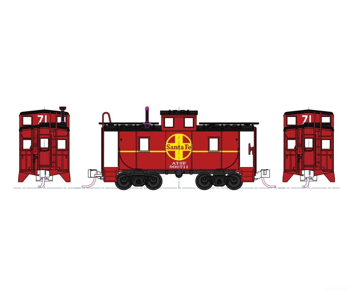 Kato 1066273DCC Diesel Freight Train-Only Set - DCC -- Santa Fe (Bluebonnet Locomotive) - Default Title (IC-381-1066273DCC)