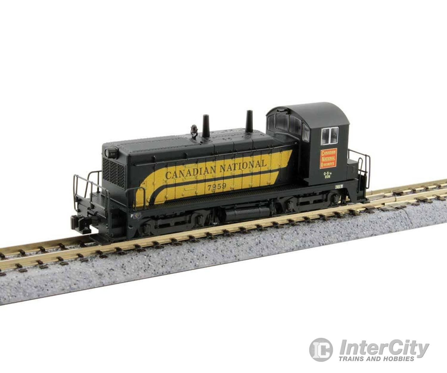 Kato N 1764391S EMD NW2 - Sound and DCC - Canadian National #7959 (black yellow) - KOBO Special Edition Locomotives