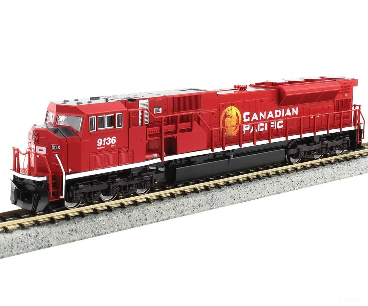 Kato N 1765626 EMD SD90/43MAC - Standard DC - Canadian Pacific #9136 (red white gold) Locomotives