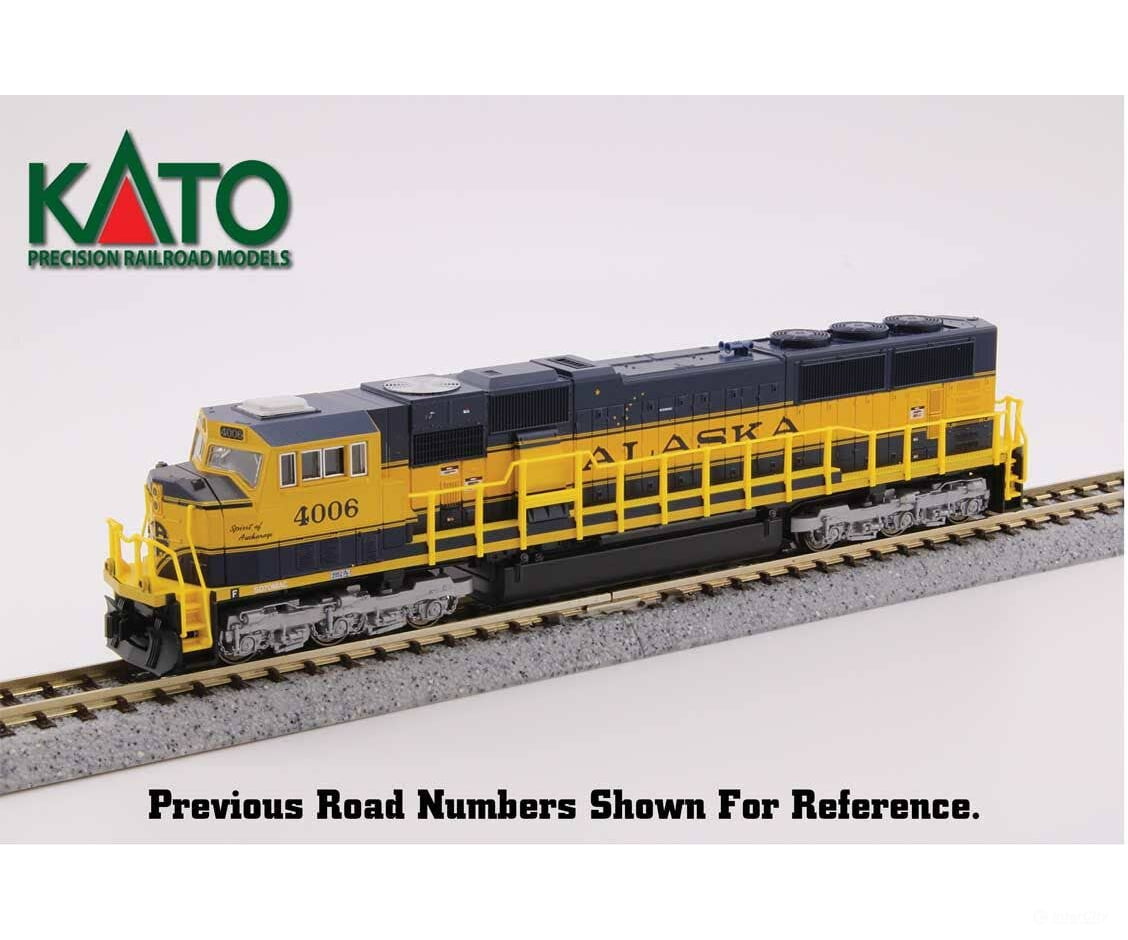 Kato N 1766411S EMD SD70MAC w/Nose Headlight - Sound and DCC - Alaska Railroad #4015 Spirit of North Pole (blue yellow)
