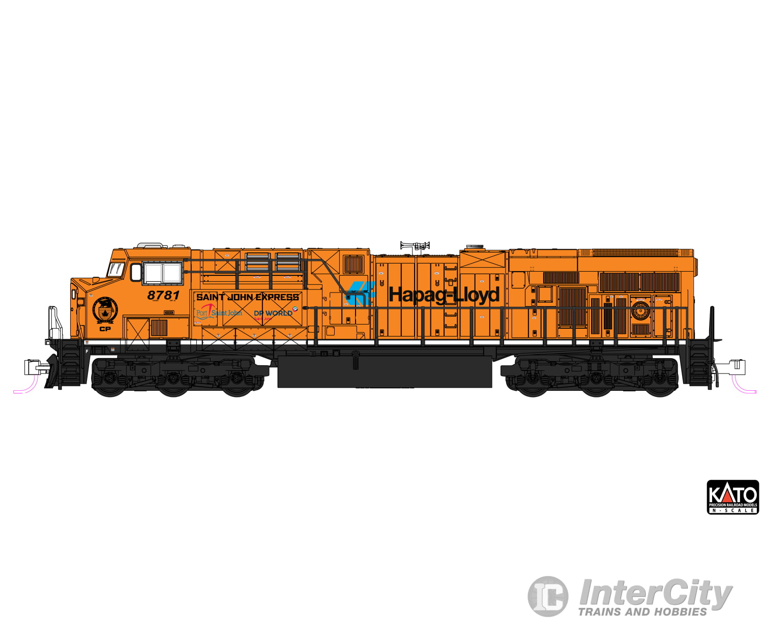 Kato N 1768960DCC GE ES44AC GEVO - DCC - Canadian Pacific #8757 (Every Child Matters orange black white) Locomotives