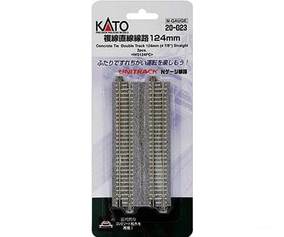 Kato N 20023 Concrete Tie Double-Track Straight -- 4-7/8" 124mm pkg(2) - Default Title (CH-381-20023)