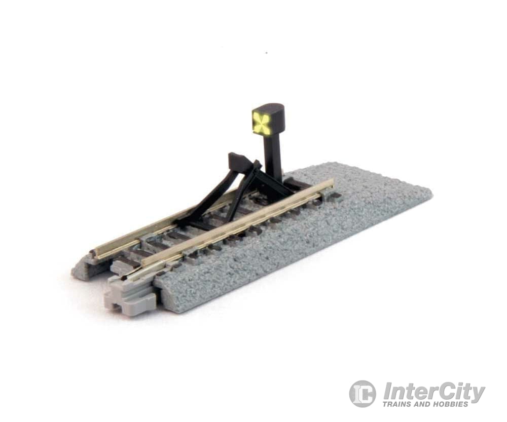 Kato N 20064 Steel Illuminated Bumper Track - Unitrack -- Style C, 2-5/6" 66mm Long - Default Title (CH-381-20064)