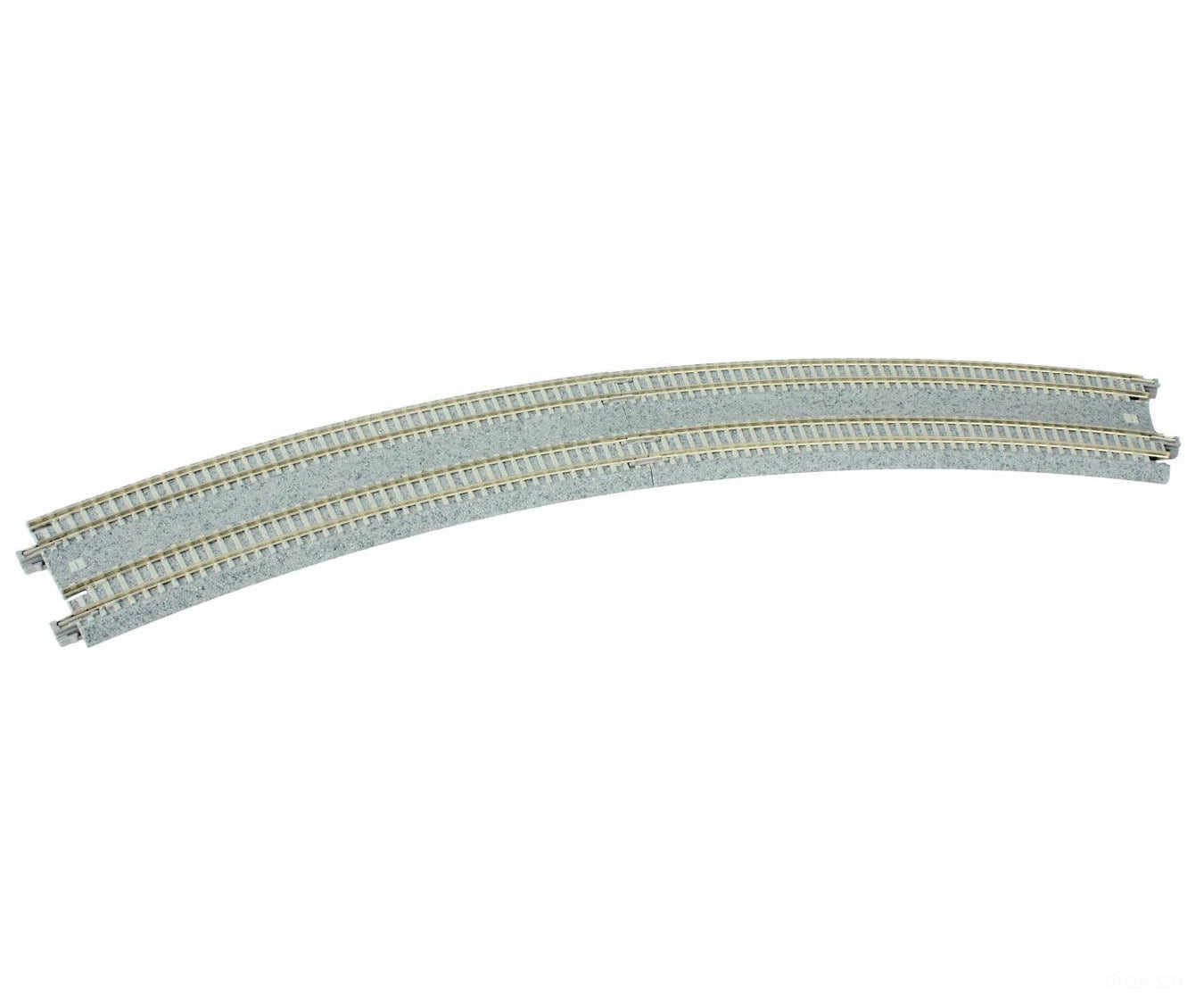 Kato 20186 Curved Double Concrete Tie Superelevated Track - Unitrack -- 18-7/8 & 17-5/8" 480 & 447mm Radius 22.5-Degree Easements, 1 Left & 1 Right - Default Title (IC-381-20186)