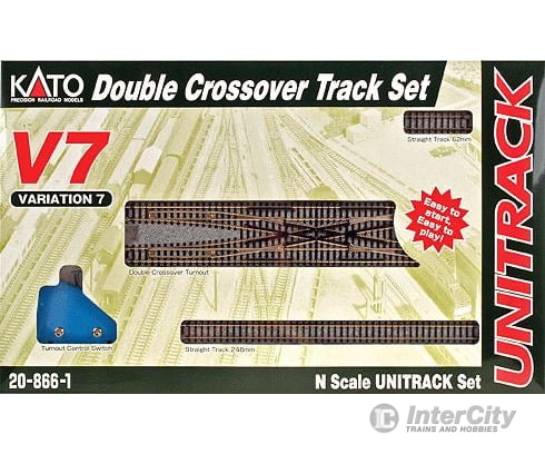 Kato N 208661 Unitrack V7 Set -- Double Crossover Track Set - Default Title (CH-381-208661)