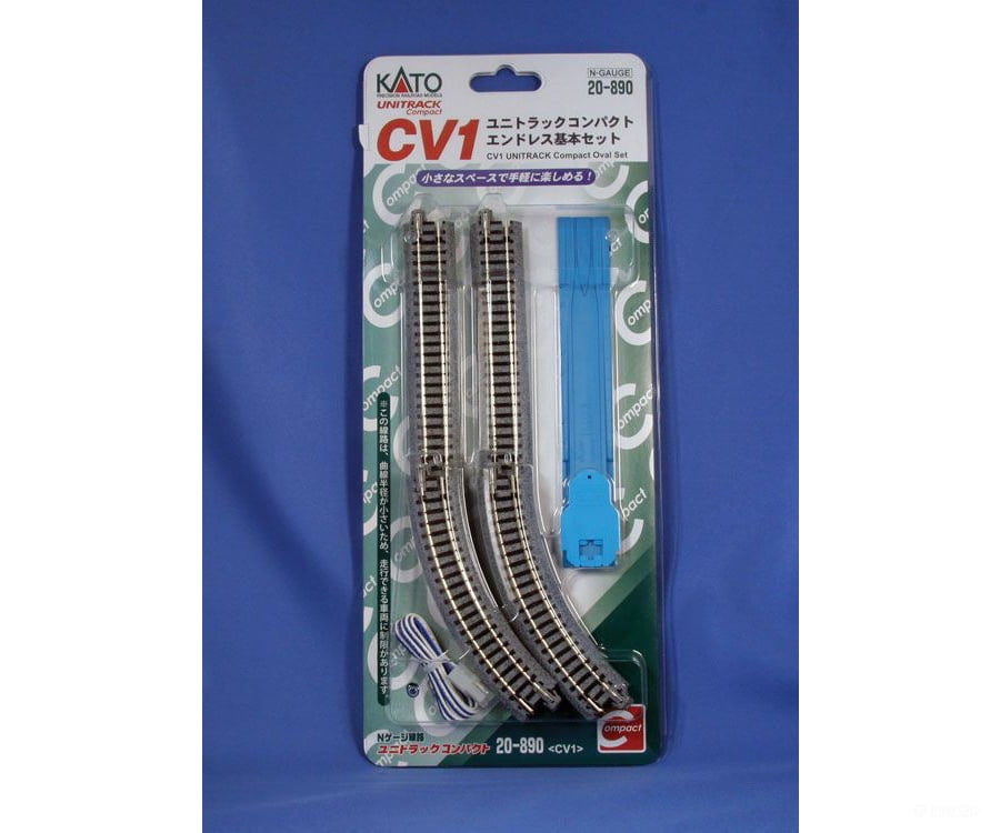 Kato 20890 CV-1 Compact Oval Set - Unitrack -- Includes Eight 6" 15.2cm Radius Curves & Four 4-7/8" 12.4cm Straights - Default Title (IC-381-20890)