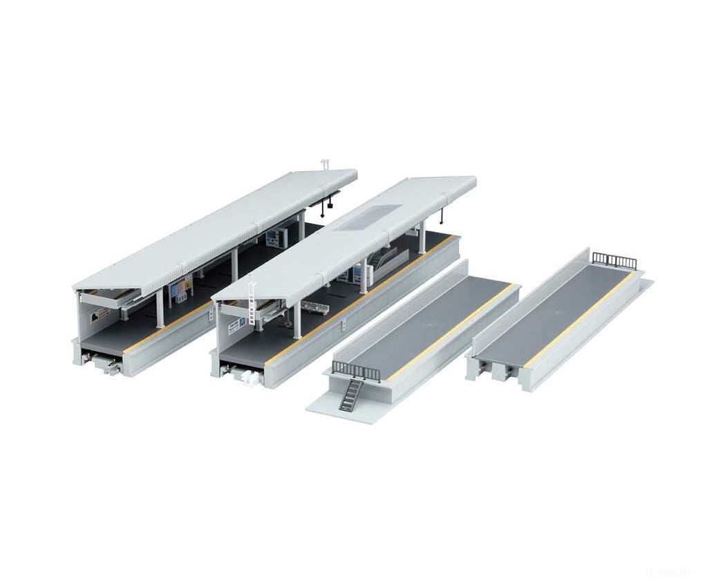Kato N 23161 One-Sided Suburban Platform DX Set -- Kit - Default Title (CH-381-23161)
