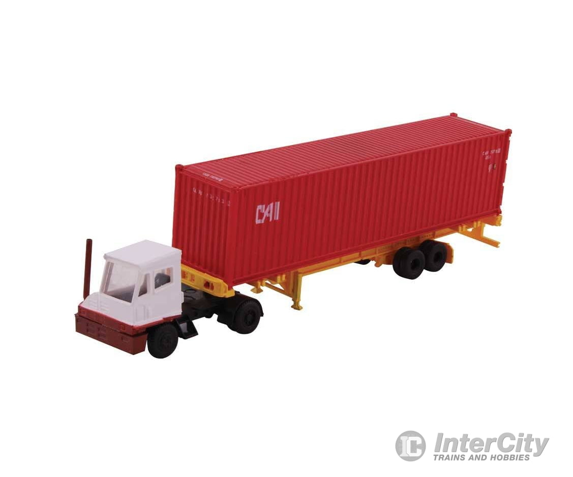 Kato N 31620 Tractor/Trailer - Yard Tractor w/40’ Container & Chassis Cars & Trucks
