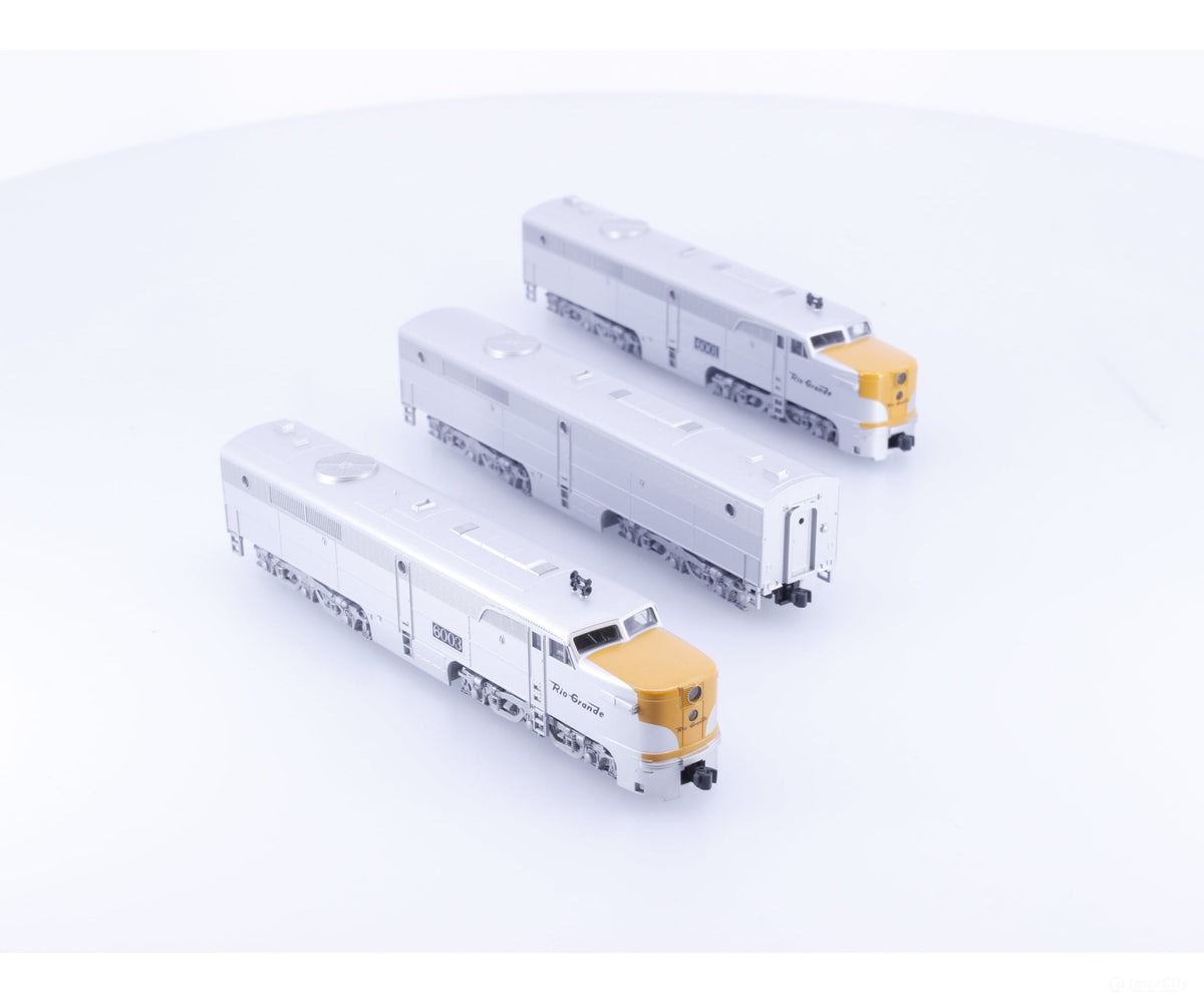 Kato PABA-1 N PA-1 + PB-1 + PA-1 ABA Diesel Locomotive Set Denver and Rio Grande Western (DRGW) 6001,6002,6003 Analog