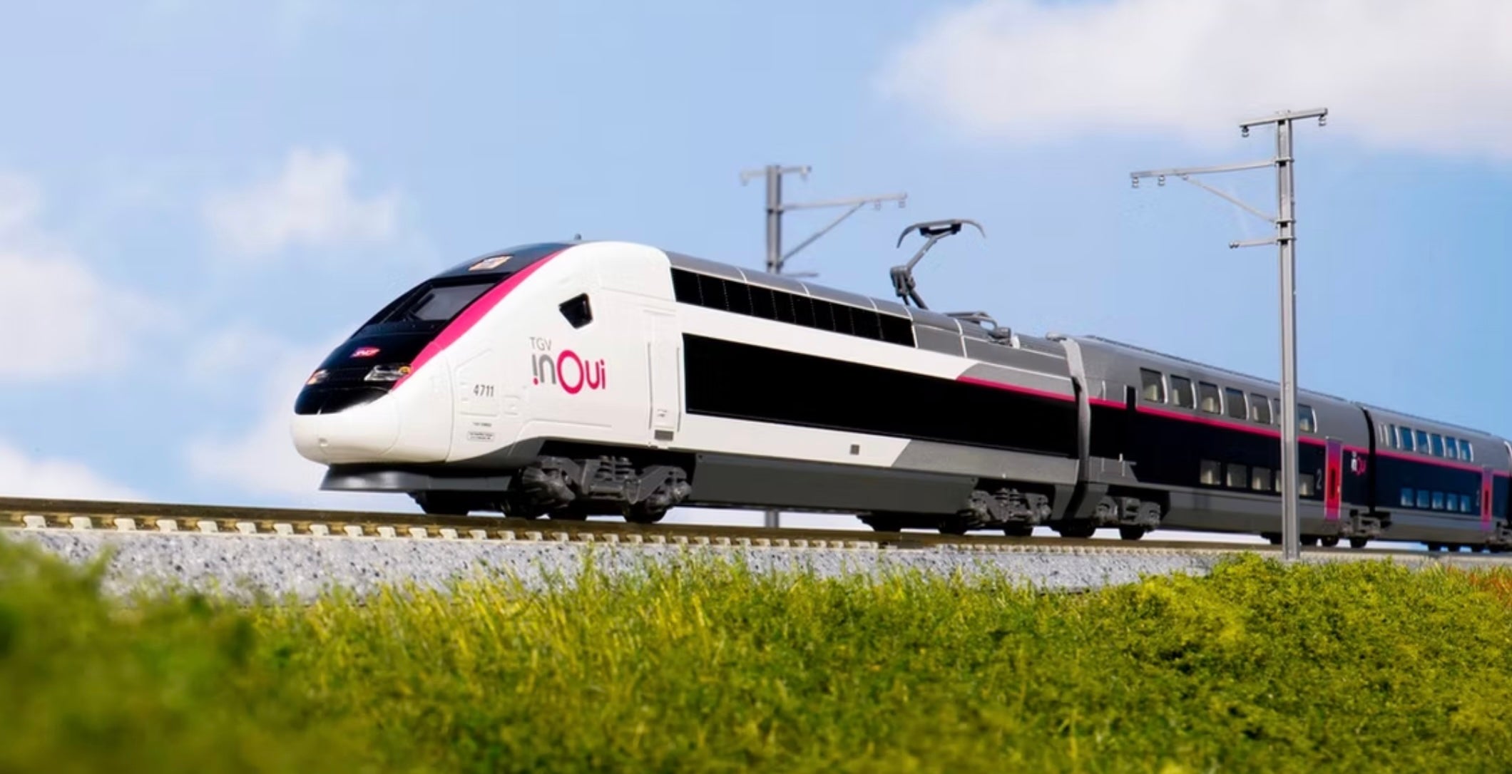 Kato N 10-2131 TGV Euroduplex 'inOui' 5-Car Basic Set (Standard DC - DCC Ready)