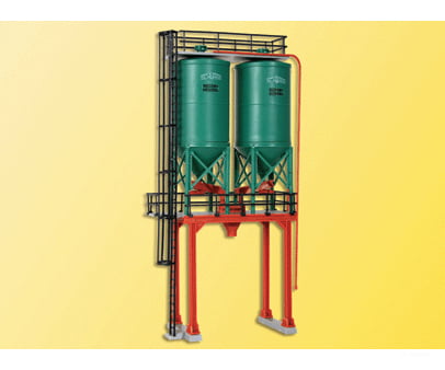 Kibri Ho 39931 Schwarz Concrete Works Double Silos Structures
