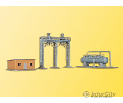 Kibri N 37444 2-Track Sanding & Fuel Tower - Kit (Plastic) Structures