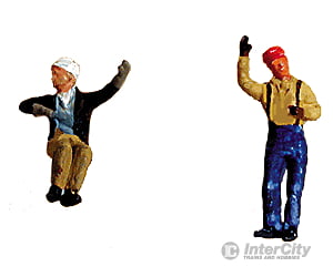 Labelle Ho Contemporary Diesel Engineer/Fireman Set Pkg(2) - Waving & Sitting Figures