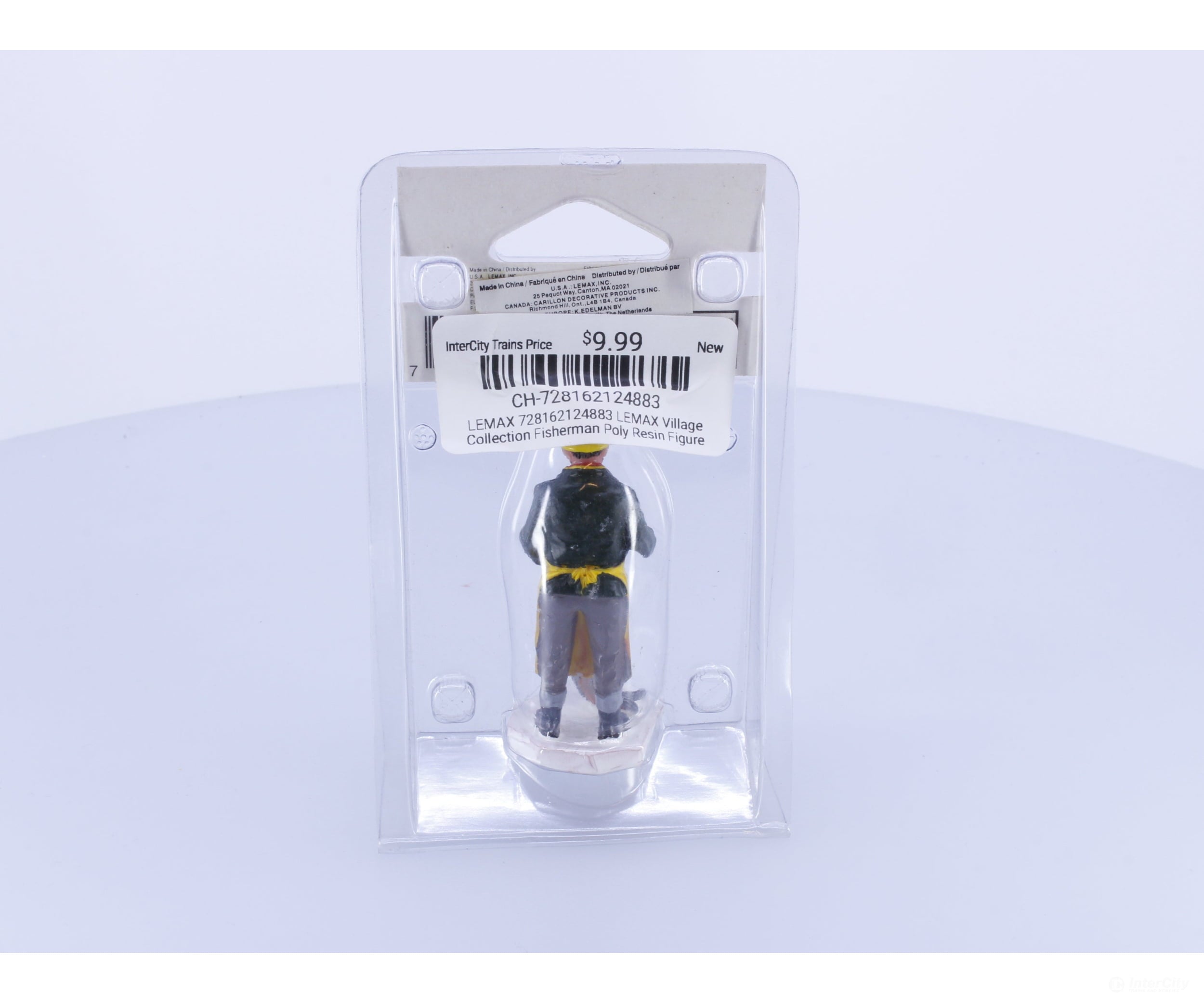 LEMAX 728162124883 LEMAX Village Collection Fisherman Poly Resin Figure 2001 #12488AM New Unused Collectibles
