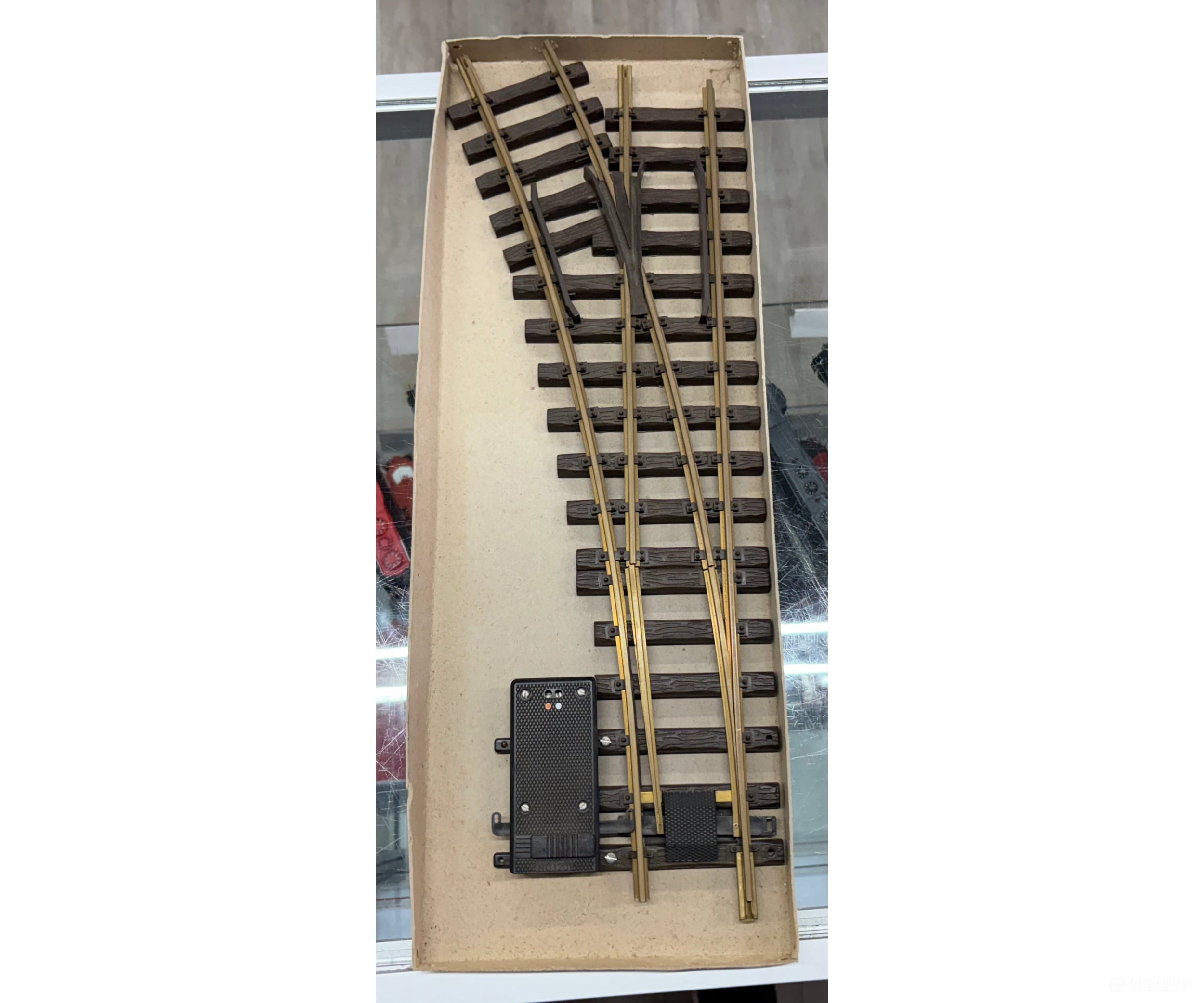 LGB 1615 N G Electric Left Turn Out 22.5 degrees r 1175mm - Track & Turnouts