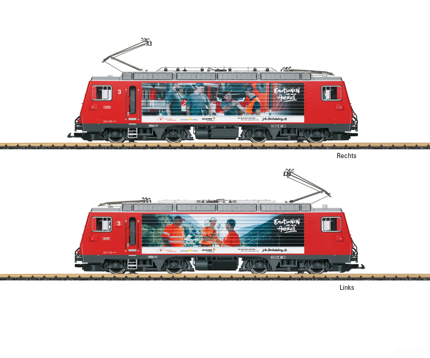 LGB 23105 G ’Mitarbeiterwerbung’ / ’Colleague Promotion’ Electric Locomotive Number 3 ’DOM’ (HGe 4/4 II) European