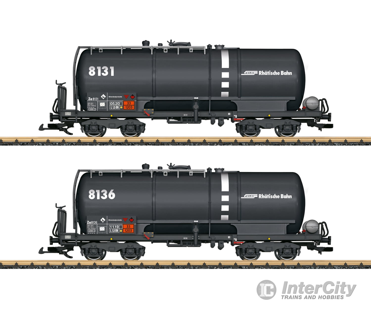 LGB 47835 G RhB Tank Car Set European Freight Cars