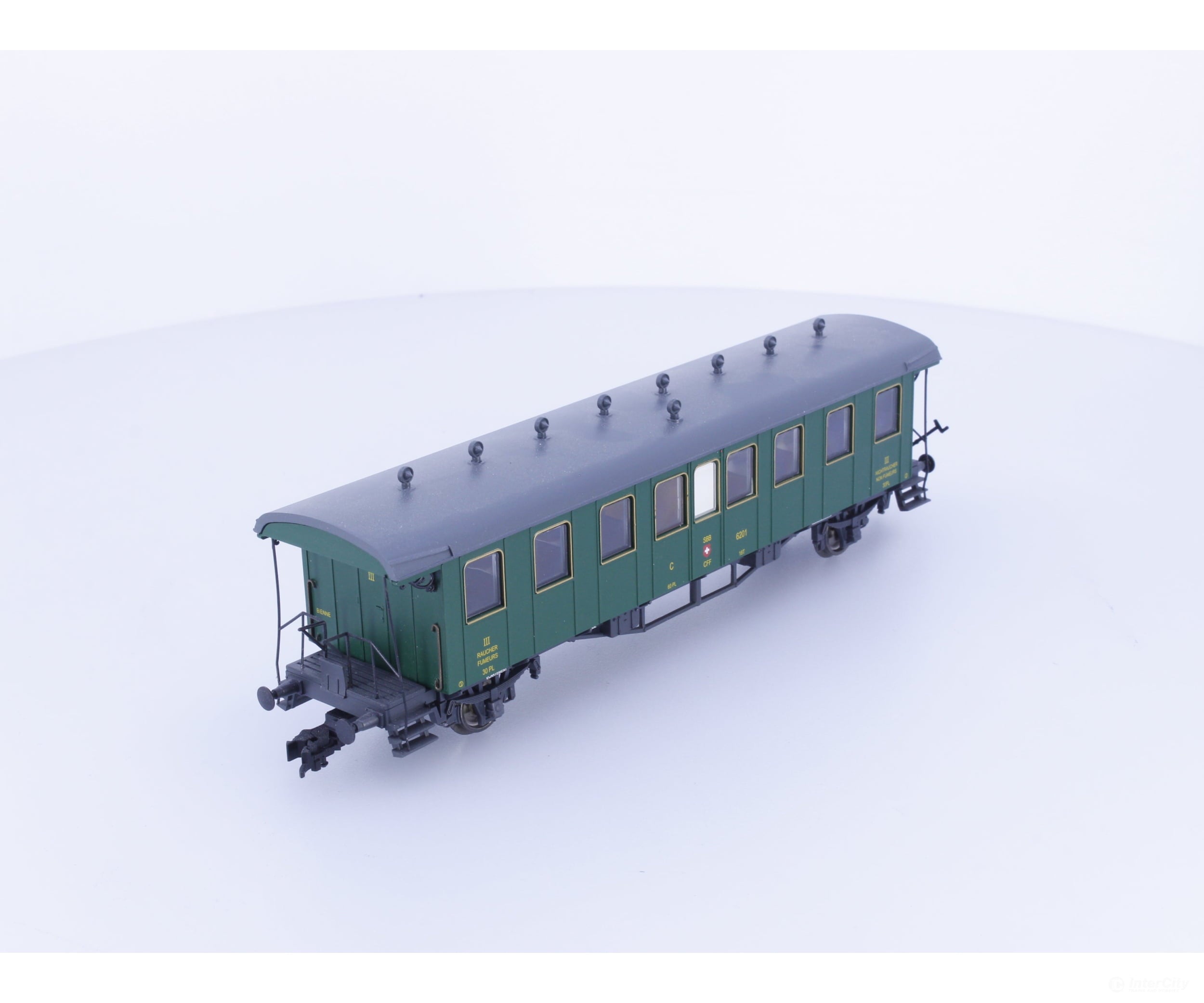 Liliput L334470 HO SBB-CFF-FFS Oldtimerwagen 3rd Class Passenger Coach Type C #2 6201 - European Passenger Cars