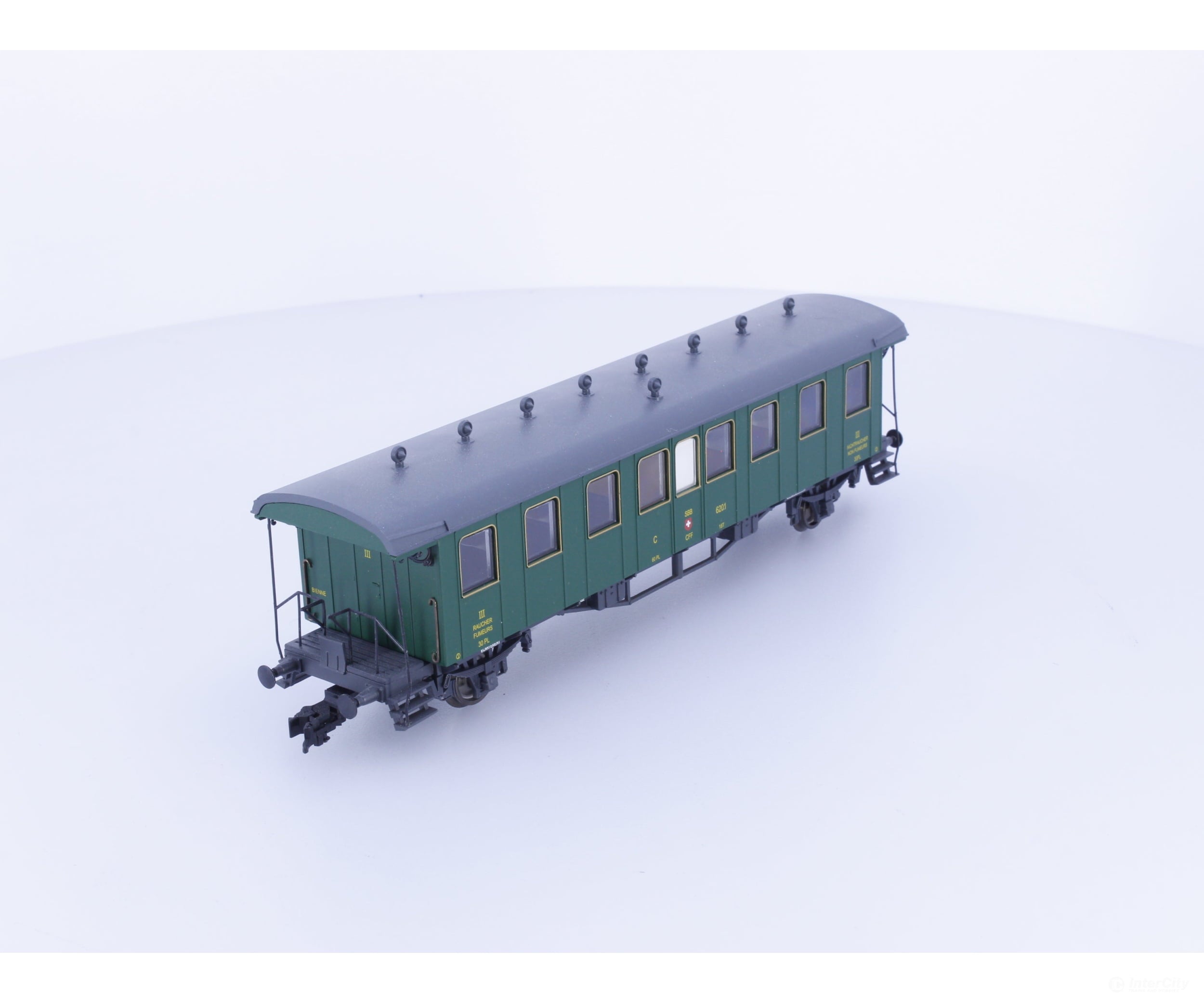 Liliput L334470 HO SBB-CFF-FFS Oldtimerwagen 3rd Class Passenger Coach Type C #3 6201 - European Passenger Cars